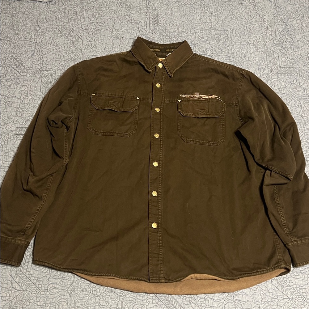 Harley-Davidson XL fleece lined long sleeve shirt/jacket